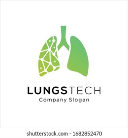 human lungs logo designs template, lungs technology logo design vector, respiratory system logo designs, lungs tech Idea logo design inspiration