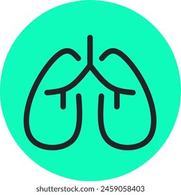Human lungs logo vector icon and symbol.  stock illustration
