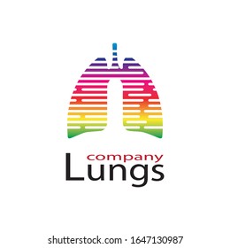  diseño de ilustración vectorial del logotipo de los pulmones humanos