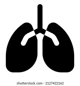 Human lungs Logotype and Layout isolated on the white background