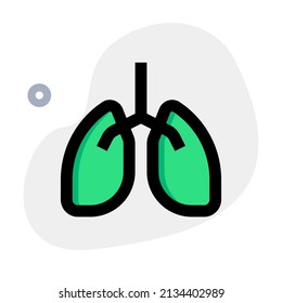 Human lungs Logotype and Layout isolated on the white background