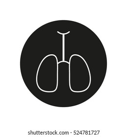 Human lungs organ vector icon, eps10