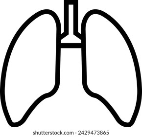 Human lungs, realistic anatomical model. Internal organs isolated on transparent background. Human lungs icons, Lungs care logo vector template, for medical applications, educational sites, website.