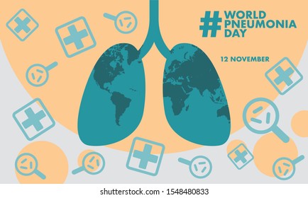 Human Lungs And Respiratory System Inspection. Pulmonology Of Human Vector Illustration For Website, App, Banner. Fibrosis, Tuberculosis, Pneumonia, Cancer, Black Skin Doctor Doing Medical Research