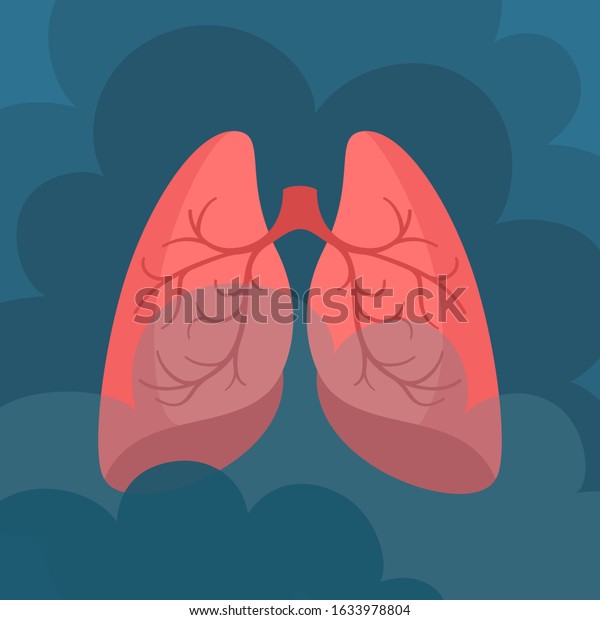 Human Lungs Smoke Smog Dirty Poisoned Stock Vector (Royalty Free ...