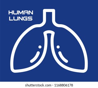 HUMAN LUNGS SYMBOL VECTOR ICON