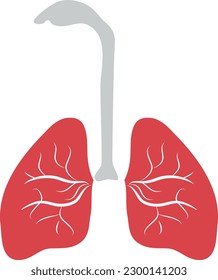 diseño vectorial de pulmones humanos eps 10