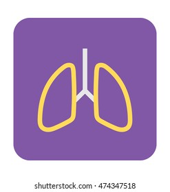 Human Lungs Vector Icon