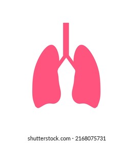 Icono vectorial de pulmones humanos e ilustración.