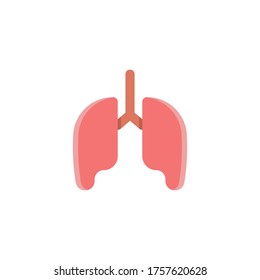 Human lungs vector icon symbol isolated on white background