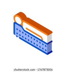 Humano Sobre El Vector De Icono De La Colchoneta. Señal Isometric Human Mying On Mattress. ilustración de símbolo aislado de color