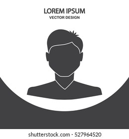 Human male avatar icon. Simple design for web and mobile