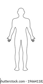Human Male Body Vector