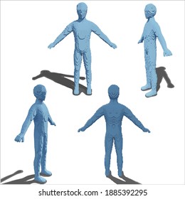 imagen masculina humana físico gráfico cubo de voz