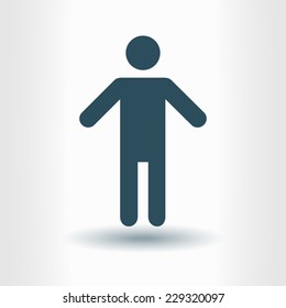 Human male sign icon. Man Person symbol. Male toilet. Flat style. EPS 10.