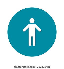 Human male sign icon. Man Person symbol. Male toilet. Flat style. EPS 10.