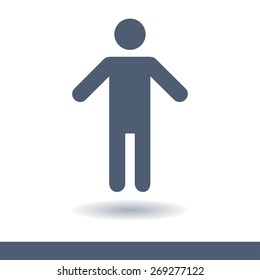 Human male sign icon. Man Person symbol. Male toilet. Flat style. EPS 10.