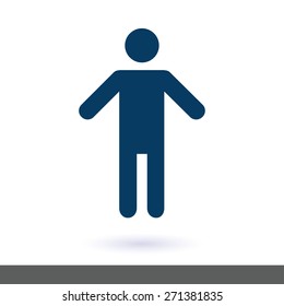 Human male sign icon. Man Person symbol. Male toilet. Flat style. EPS 10.