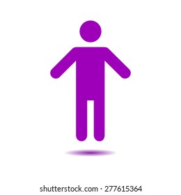 Human male sign icon. Man Person symbol. Male toilet. Flat style. EPS 10.