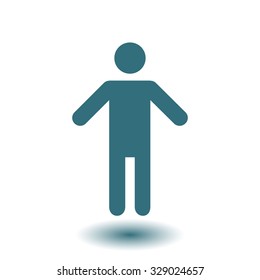 Human male sign icon. Man Person symbol. Male toilet. Flat style. EPS 10.