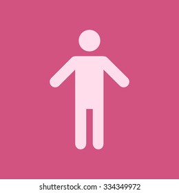 Human male sign icon. Man Person symbol. Male toilet. Flat style. EPS 10.