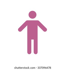 Human male sign icon. Man Person symbol. Male toilet. Flat style. EPS 10.