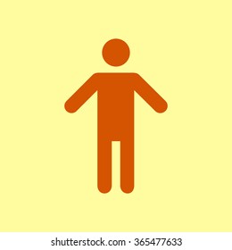 Human male sign icon. Man Person symbol. Male toilet. Flat style. EPS 10.