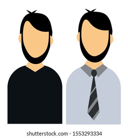 human man avatar design illustration