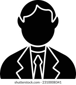 usuario de perfil de hombre humano Glyph