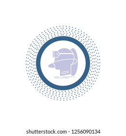 human, man, reality, user, virtual, vr Glyph Icon. Vector isolated illustration