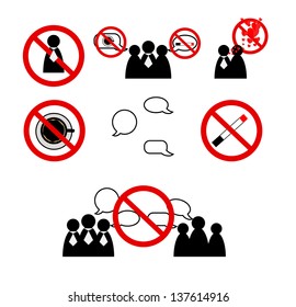 Human management icons set. Vector illustration