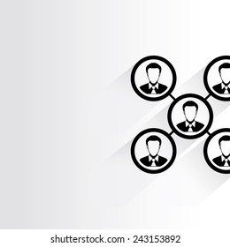 human management, people on white background, flat and shadow