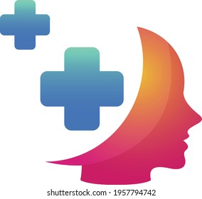 Human Medical Mental Heath Logo Vector