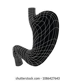 Human medicine anatomy. 3 D Illustration of stomach.