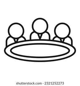 Menschliches Meeting Symbol Umriss Vektor. Unternehmensarbeit. Teammitglied