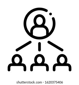 Human Meeting Icon Vector. Outline Human Meeting Sign. Isolated Contour Symbol Illustration