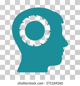 Human Memory Wheel icon. Vector illustration style is flat iconic symbol, soft blue color, transparent background. Designed for web and software interfaces.