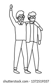 human men cartoon