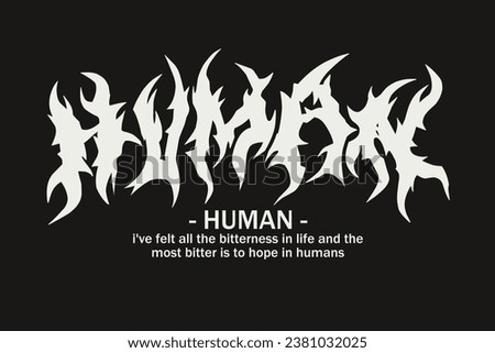 Human Metal Typography – Brutal Deathcore Font for T-Shirt and Poster Design