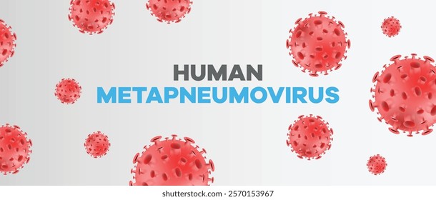 Human Metapneumovirus Banner. hMPV Virus Outbreak Pandemic Medical Background. Medical Healthcare and Science Backdrop