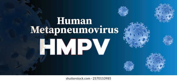 Human Metapneumovirus Banner. hMPV Virus Outbreak Pandemic Medical Background. Medical Healthcare and Science Backdrop