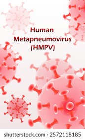 Human metapneumovirus or HMPV. Symptoms of human metapneumovirus include ough, fever, runny or stuffy nose, and sore throat. Vector illustration. Not AI generated 