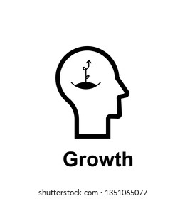 Human mind, growth icon. Element of human mind icon for mobile concept and web apps. Thin line Human mind, growth icon can be used for web and mobile
