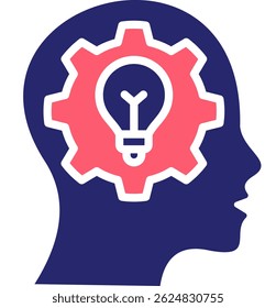 Human Mind Icon Fill Vector Illustration