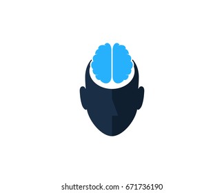 Human Mind Icon Logo Design Element