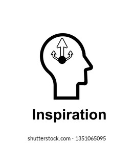 Human mind, inspiration icon. Element of human mind icon for mobile concept and web apps. Thin line Human mind, inspiration icon can be used for web and mobile