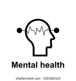 Human mind, mental, health icon. Element of human mind icon for mobile concept and web apps. Thin line Human mind, mental, health icon can be used for web and mobile