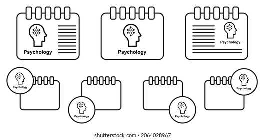 Human mind, psychology vector icon in calender set illustration for ui and ux, website or mobile application