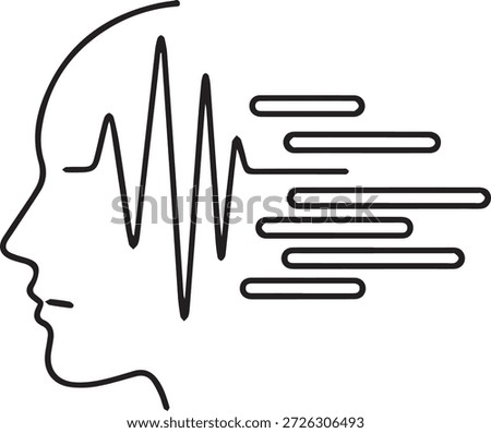 Human Mind Sound Wave Concept Icon