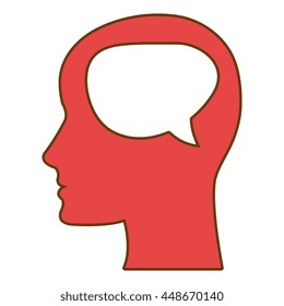 Human mind thinking isolated icon, vector illustration graphic.